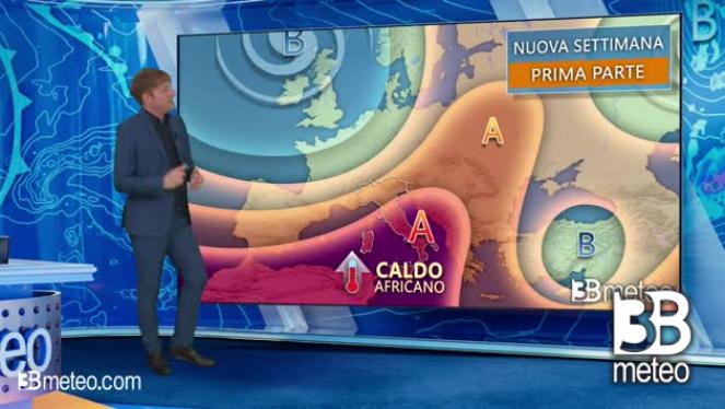 Tendenza meteo per l'inizio della prossima settimana